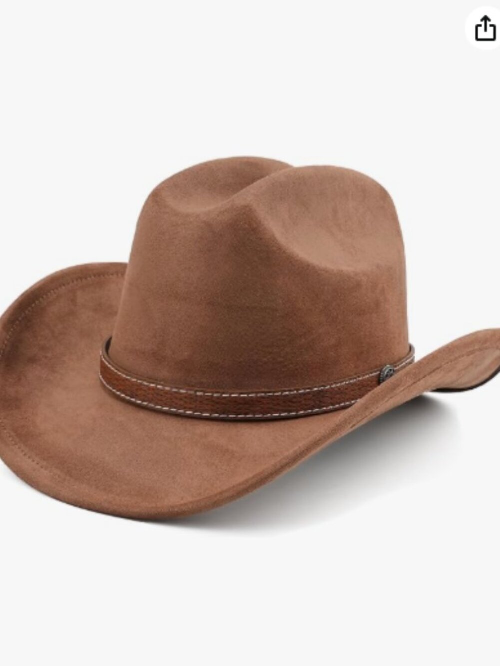 Melesh Western Cowboy Hat Coffee One Size New